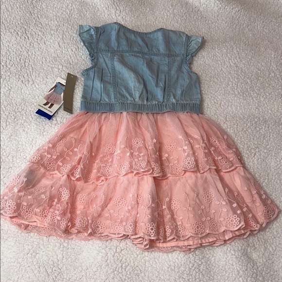 Calvin Klein Jeans Casual Blue and Pink Tiered Sundress - Picture 2 of 9